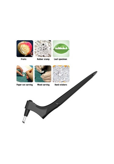 Leezsing 3'lü Uçlu 15 /30 /45 Çelik El Kesici Oymacı Bıçak Seti - Sarı, 360 Döner, Hassas Kâğıt Kesimi Sarı