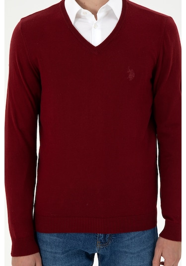 U.s. Polo Assn. Erkek Bordo Kazak /triko 50294764-vr014 Bordo