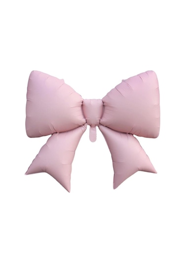 Pembe Kurdele Fiyonk Folyo Balon 98x75 Cm Pembe