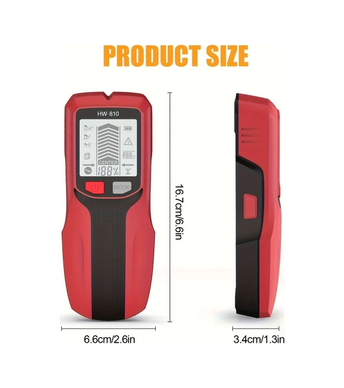 Willowhaven Sarı Duvarda Metal Ve Kablo Dedektörü 3 Mod Lcd Ekran Ergonomik Sap