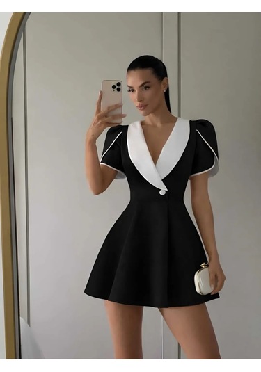 Havens Ivana Ceket Elbise Siyah