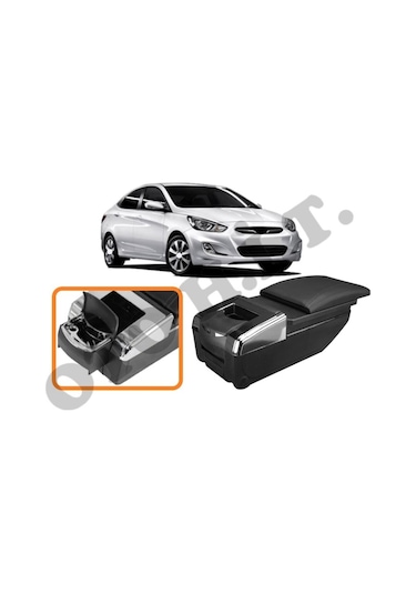 Hyundai Accent Blue Uyumlu Bardaklıklı Lüks Kol Dayama Kolçak Siyah İthal.