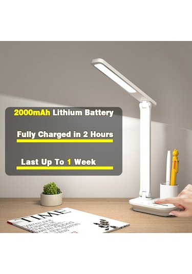 Cbtx Tb-87slı Pille Çalışan Katlanır Led Işık  Gece Lambası Kalem Tutuculu - Siyah