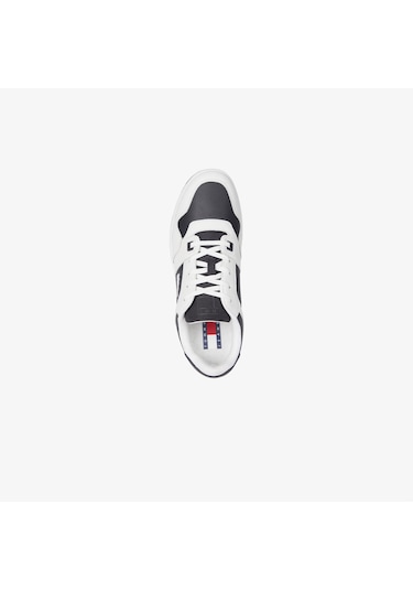 Tommy Hilfiger Tjm Retro Basket Cupsole Tumble Erkek Beyaz Sneaker Em0em01513 Beyaz