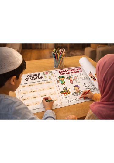 Ramazan Etkinlik & Aktivite Rulosu Çocuklar Için Eğitici Oyun Rulosu