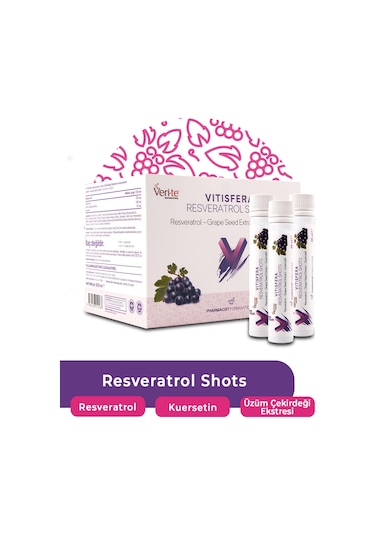 Vitisfera Resveratrol Shot Orman Meyveleri Aromalı 20 x 25 ML