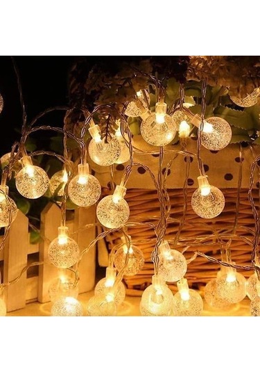 Büro Ev Ofis Dekoru İçin 5mt 28led Gün Kristal Top Şeffaf Kablo Fişli Eklemeli Diğer