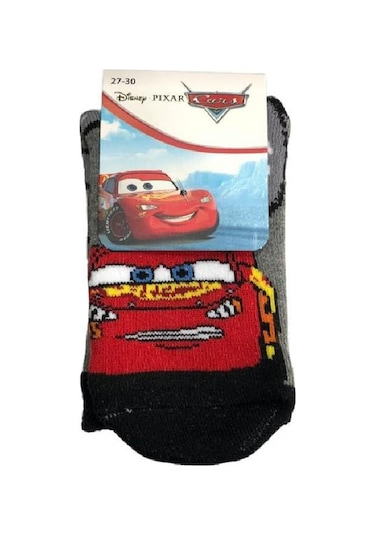 ÇİMPA CARS FİGÜRLÜ HAVLU ÇORAP - UNISEX-Karışık Çok Renkli