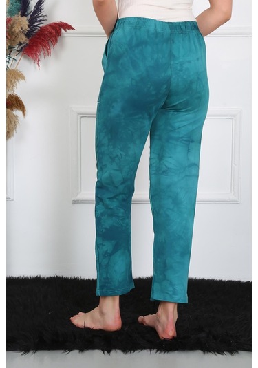 Akbeniz Kadın Pamuk Cepli 3 İplik Alt Eşofman Turkuaz 27510-turkuaz Turkuaz