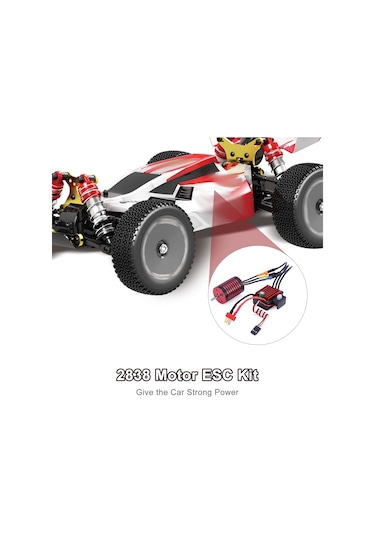 Xindoker 2838 3700kv 4 Kutup Motor + 35a 120a Patlama Akülü Esc Seti, 1/14 1/16 Araçlar İçin, 2-3s Lipo, Siyah-kırmızı