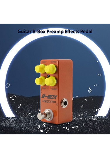 Suofeng Elektro Gitar Efekt Pedalı - Çinko Alaşım, Portakal Renk, Kazanç/tiz/bas/ses Kontrollü