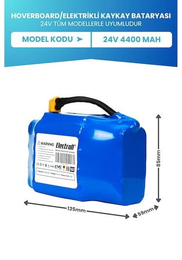 Hoverboard / Elektrikli Kaykay Bataryası 24v 4.400mah Pil