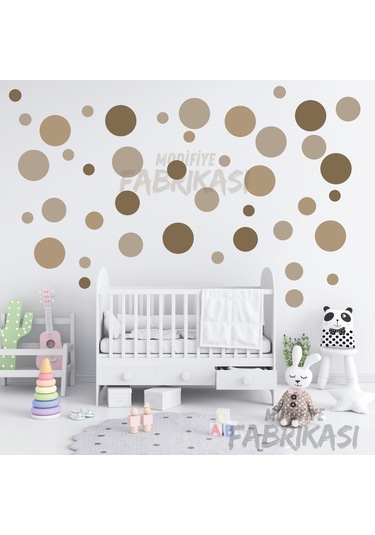 Dreamwall Art Soft Kahverengi Tonlar Puantiye Set Renkli-uv Baskı Kahverengi