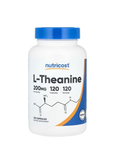 Nutricost L-theanine Brain & Cognitive 200mg 120 Capsules Double Strength Aromasız