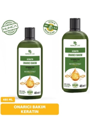 Keratin Saç Dökülmesine Karşı Şampuan 485 Ml 2li Set Tüm Saç Tipleri