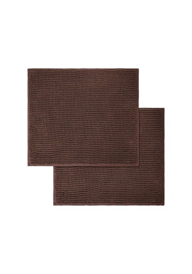 Ximistore9 Banyo İçin 2'li Dikişli Paspas Seti - 40x60cm, Ultra Su Emici, Yumuşak Ve Kalın, Kayma Engellli, Kolay Temizlenir Kahverengi Halı Kahverengi