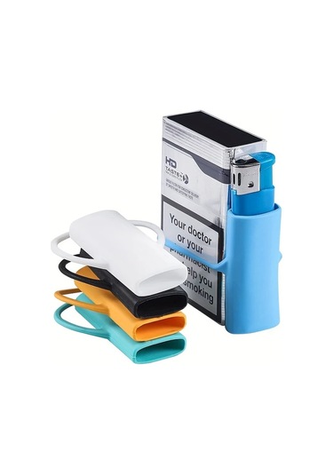 Willowhaven Blue Renkli Silikon Çakmak Kılıfı Dayanıklı Kaymaz Taşınabilir Kapama Tokalı Seyahat Eşyası