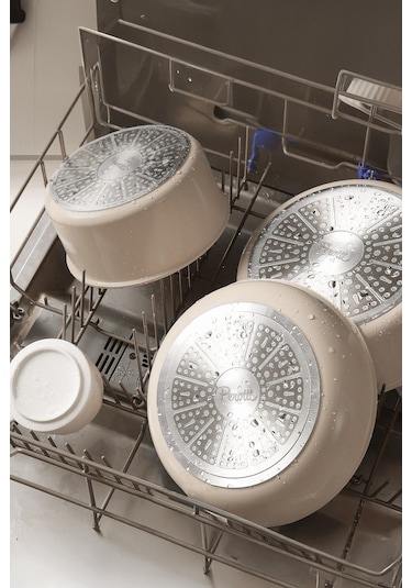 Cookpro Vizon 15 Parça Ayrılabilen Saplı Iç Içe Geçebilen Indüksiyonlu Seramik Kaplama Tencere Seti Vızon Vizon