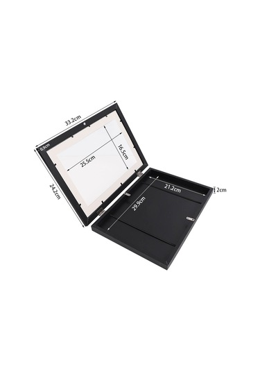 Lemestar Beyaz Ahşap Çocuk Sanatı Depolama Kutusu - 33x24x3 Cm, 3 Adet Izsiz Çivi, Dıy Açılır Rakam Çerçevesi