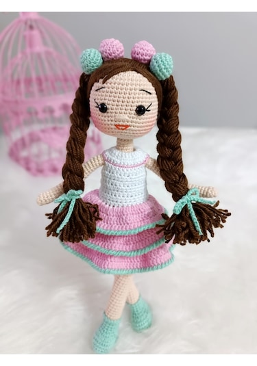 Pembe Liva Bebek Amigurumi Örgü Oyuncak
