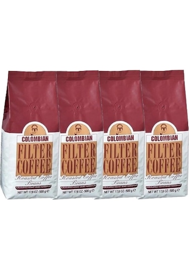 Kuru Kahveci Mehmet Efendi Colombian Kahve Çekirdek 4 x 500 G