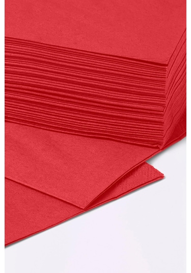 IKEA FANTASTISK 50 ADET 3 KATLI PEÇETE 24x24 CM - KIRMIZI