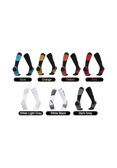 Folinda Unisex Spor Çorapları, Orta Boy, Kompresyon Desteği, Nefes Alıcı, Nem Emici, Futbol Koşu Yürüyüş İçin, Beyaz Siyah, Tek Çift Beyaz Siyah