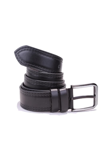 Dagoster DMK26-455 Siyah 4.5 CM Suni Deri Erkek Kemer Siyah