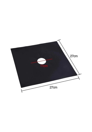 Siyah Renk Ocak Koruyucu Folyo Yanmaz Yapışmaz 4'lü Set Çok Renkli