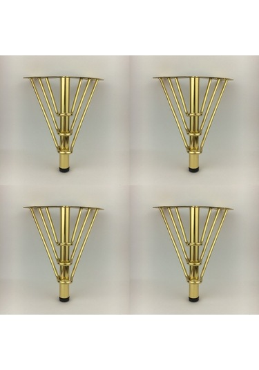 18 Cm Venüs Model Gold Metal Mobilya, Dolap, Koltuk, Tv Ünitesi Ayakları 4 Adet