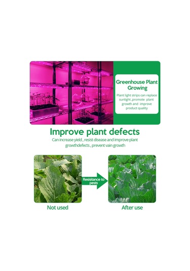 Led Grow Işık Tam Spektrum Usb Grow Işık Şeridi 1 M Mor
