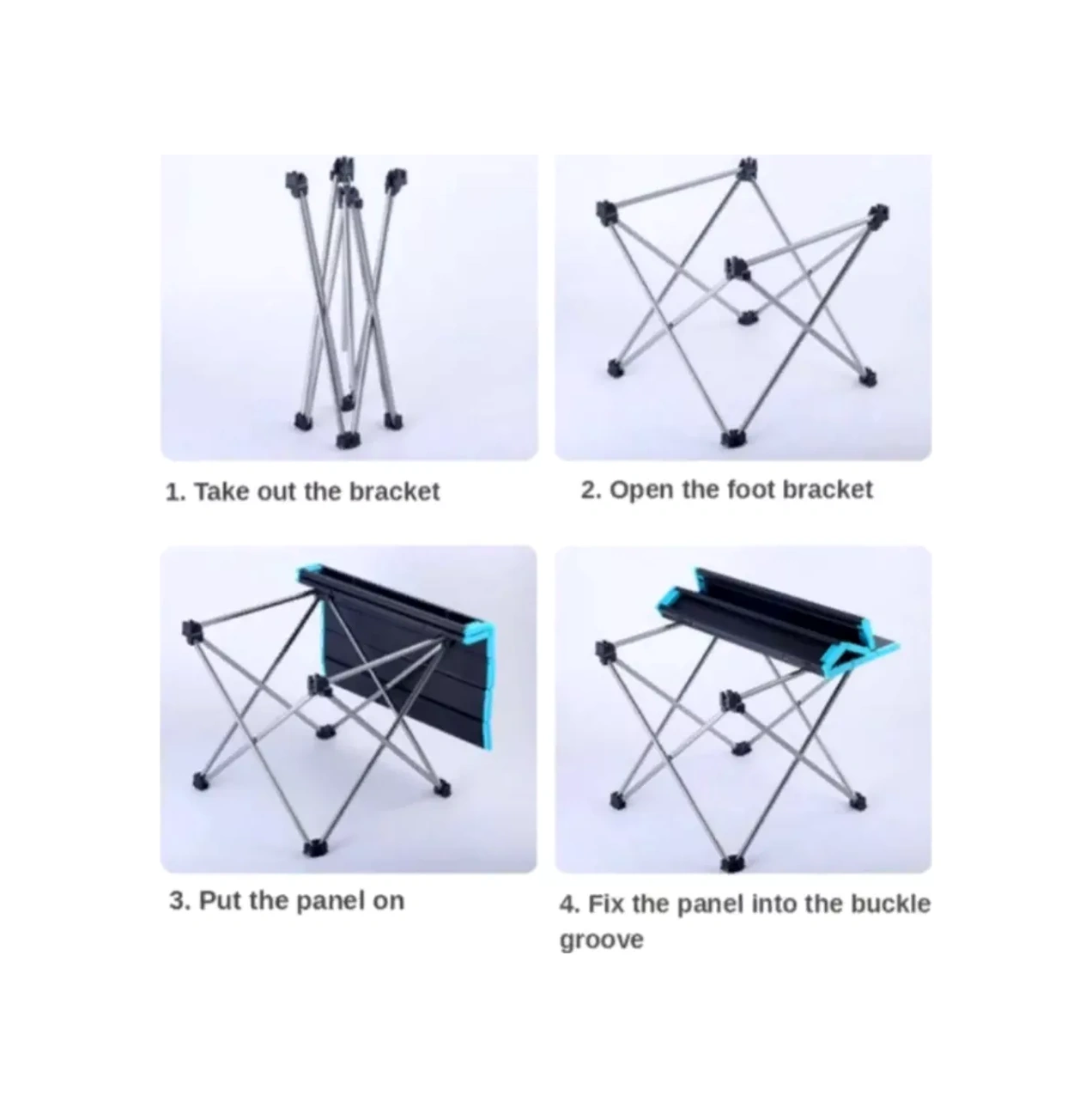 Rustmarket Katlanabilir Turist Masası 209705173 Siyah