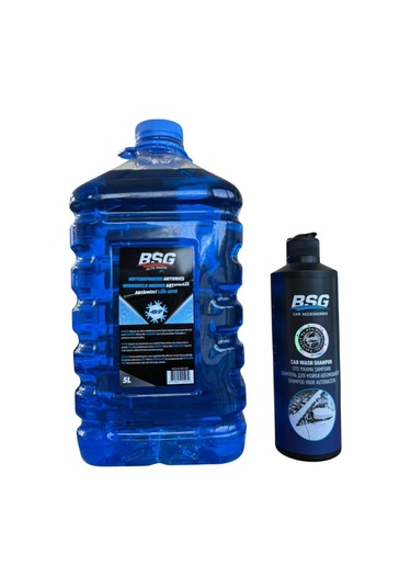 Bsg Araç Bakım Seti Oto Yıkama Şampuanı 500 Ml + Kışlık Cam Suyu 5 Lt Antifrizli -22