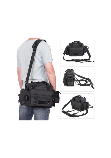 Novahub Çok Amaçlı Su Geçirmez Balıkçı Çantası - Omuz, Bel Ve Çapraz Taşınabilir, Kullanışlı Model