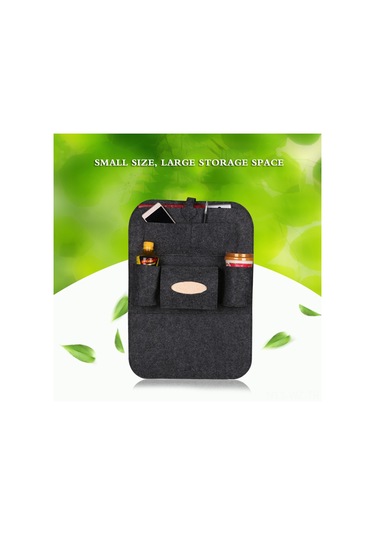 Wezone Koltuk Arkası Felt Depolama Çantası, Araba İçin Çok Amaçlı Organizer, Poşet, Kağıt Havlu Kutusu, Derin Gri