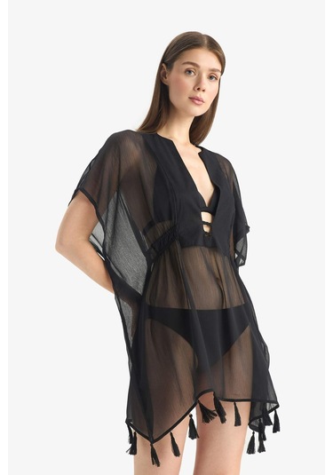 DeFacto 	Siyah Şifon Kimono-Fall in Love Z9958AZ25SMBK27