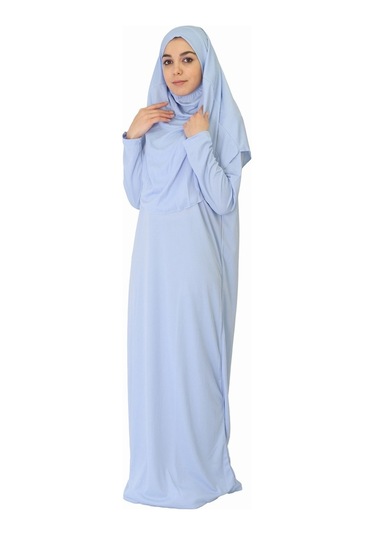 Bebe Mavisi Fermuarsız Namaz Elbisesi (545584222) Bebek Mavisi