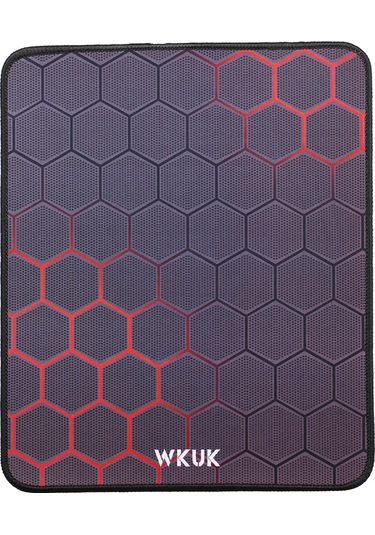 Ruicoo Oyuncu Ve Ofis Kullanımı İçin Kaymaz Kauçuk Tabanlı Dayanıklı Mouse Pad - 25x30 Cm Kırmızı Izgara Desen