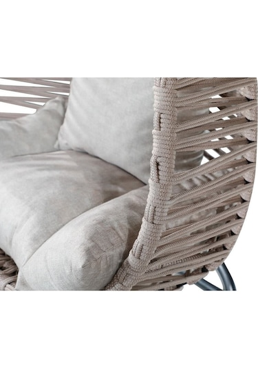 Tu Tienda Armut Salıncak Tek Kişilik Makrome Ip Örgü Bahçe Balkon Ev Salıncağı,krem Krem