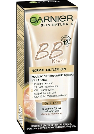 Garnier BB Krem 5 Etkili Renkli Nemlendirici Normal Cilt Medium 50 ML
