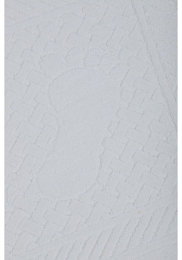 Mira Home Ayak İzli Banyo Havlusu % 100 Pamuk Yumuşak Ayak Havlusu 50x70 Cm Krem