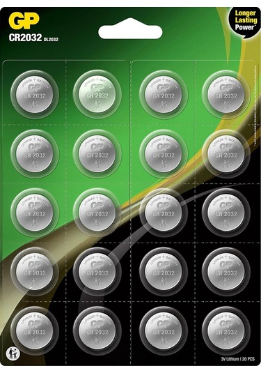 Gp Cr2032 Dl2032 Blisterli 20li Lıtyum Para Pil Gp Cr2032-2caı20