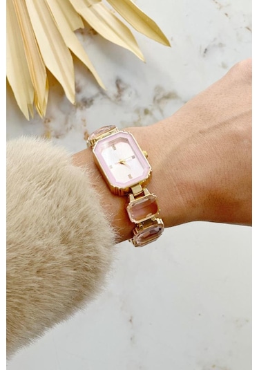 Aosta Pembe Gold Kadın Kol Saati Gold