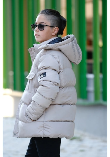 Erkek Çocuk Şişme Mont Km.0041 Bej