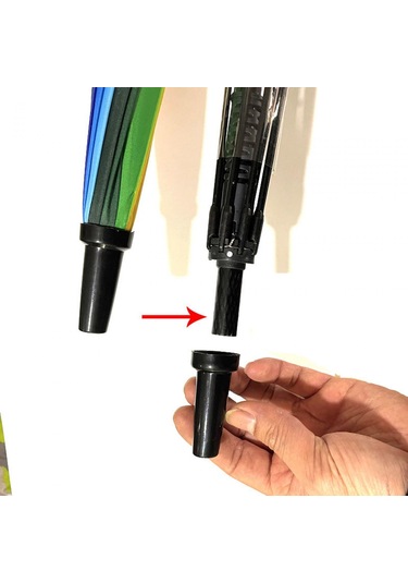 Dolıty Şemsiye Ucu Tampon Kapakları Kamp Dik Yollar 57x27mm Siyah