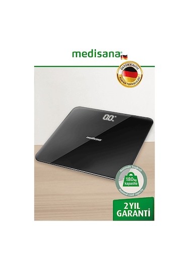 Medısana 38200 Dijital Cam Baskül Siyah