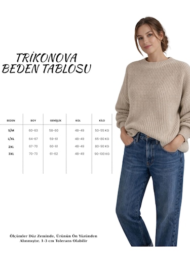 Trikonova Oversize Triko Kazak Bej