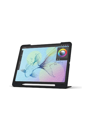 Zagg Slim Book Go 12.9" 3.Nesil Apple Uyumlu iPad  Pro Klavyeli Kılıf Ingilizce