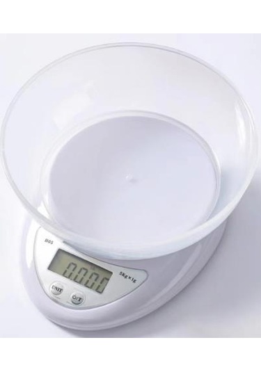 Wellhise B05w Kaseli Pilli Mutfak Tartısı Dijital Ekran Terazi Beyaz