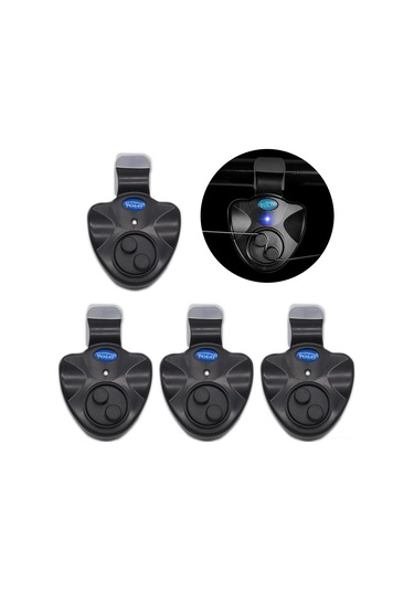 Mufunye Balık Alarmı 4'lü Set - Led Işıklı Ve Sesli Uyarı, Şeffaf Misina Dostu